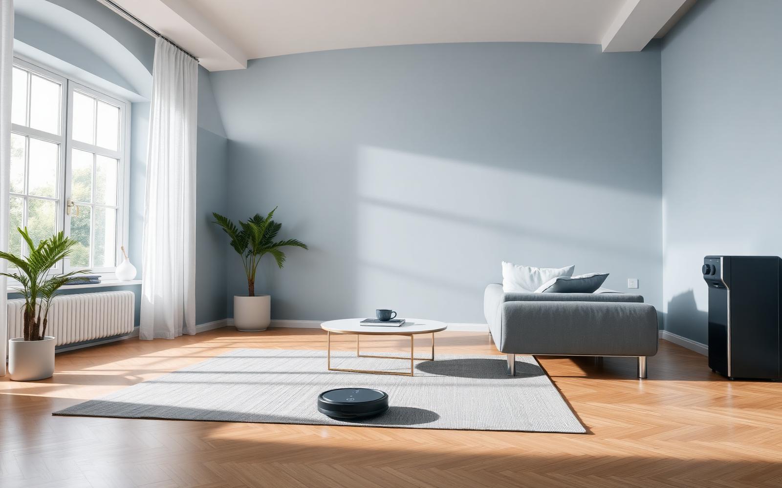 Modern living room with uBlue home appliances